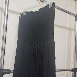 Elegant Black Strapless Jumpsuit